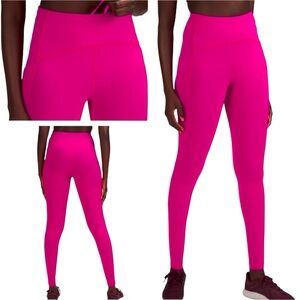 LULULEMON SWIFT SPEED HR TIGHT 28* LEGGINGS WOMEN COLOR NEON WASH SIZE 10